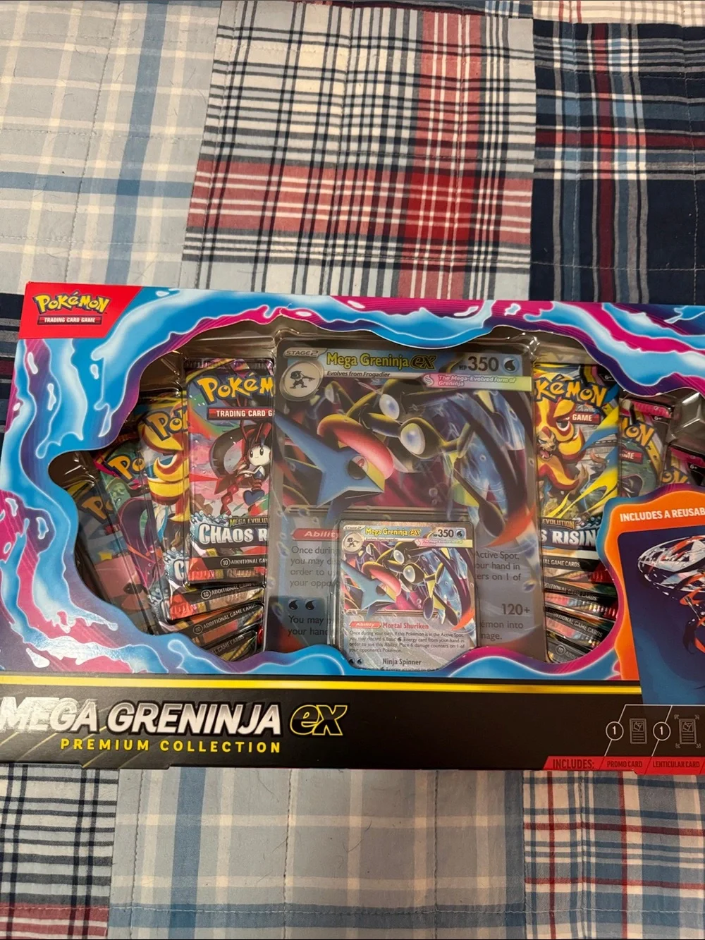 Mega Greninja-EX Premium Collection Pokemon TCG Chaos Rising 8 packs new sealed